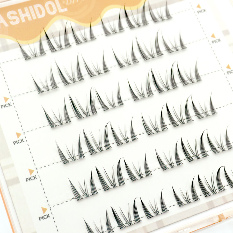LASHIDOL 部分つけまつげ のり不要 すぐピタまつ毛 部分用 つけまつげ のり付き 束感まつ毛 つけま 接着剤付き付けまつげ ノリがいらないつけまつげ セグメント化された自己接着まつげ ナチュラル 人気 DIY 自然な  (NO.06) - 画像 (6)
