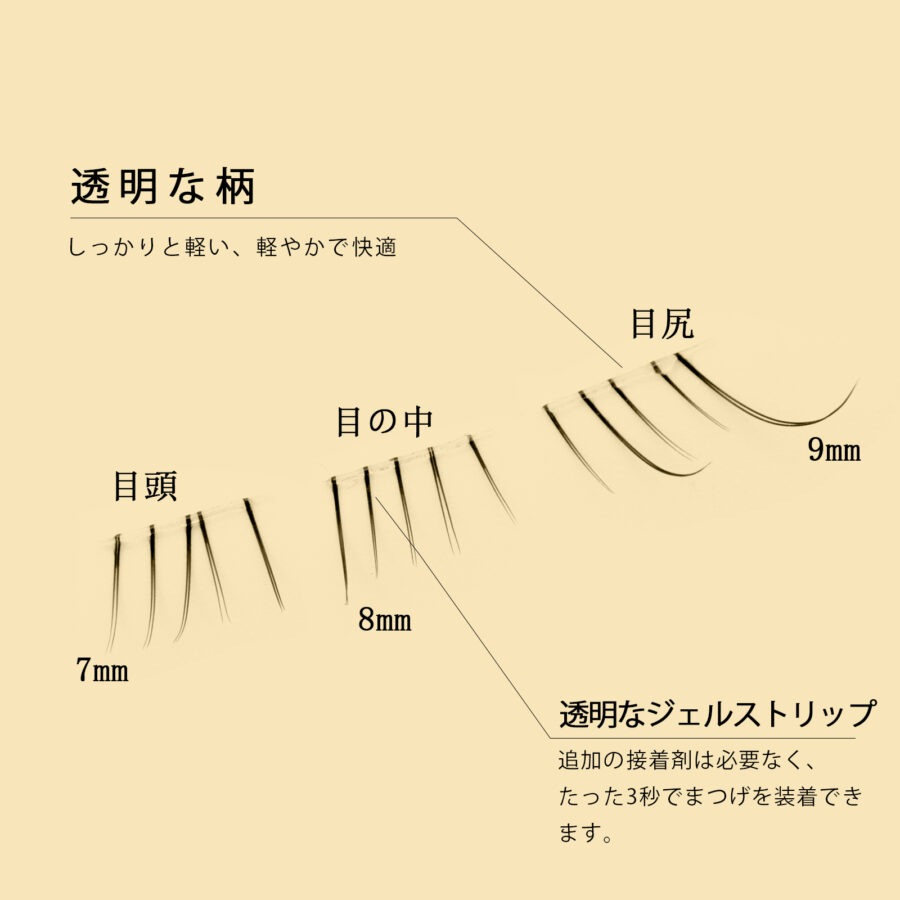 LASHIDOL 部分つけまつげ のり不要 すぐピタまつ毛 部分用 つけまつげ のり付き 束感まつ毛 つけま 接着剤付き付けまつげ ノリがいらないつけまつげ セグメント化された自己接着まつげ ナチュラル 人気 DIY 自然な  (NO.07) - 画像 (5)