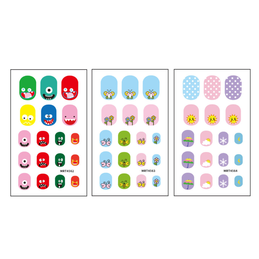 LASHIDOL 子供用ネイルシール キッズネイルステッカー｜簡単貼るだけ｜安心素材・爪にやさしい｜DIYネイル遊びに最適
