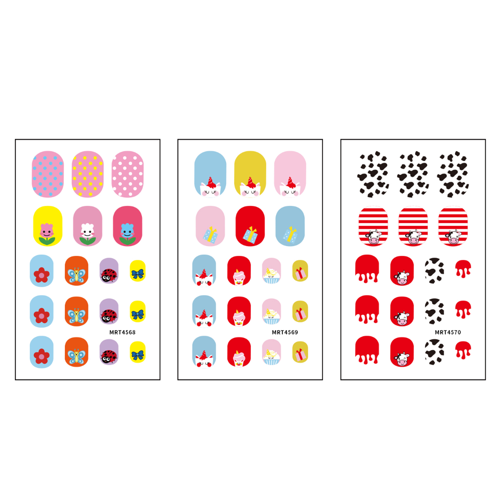 LASHIDOL 子供用ネイルシール キッズネイルステッカー|簡単貼るだけ|安心素材・爪にやさしい|DIYネイル遊びに最適