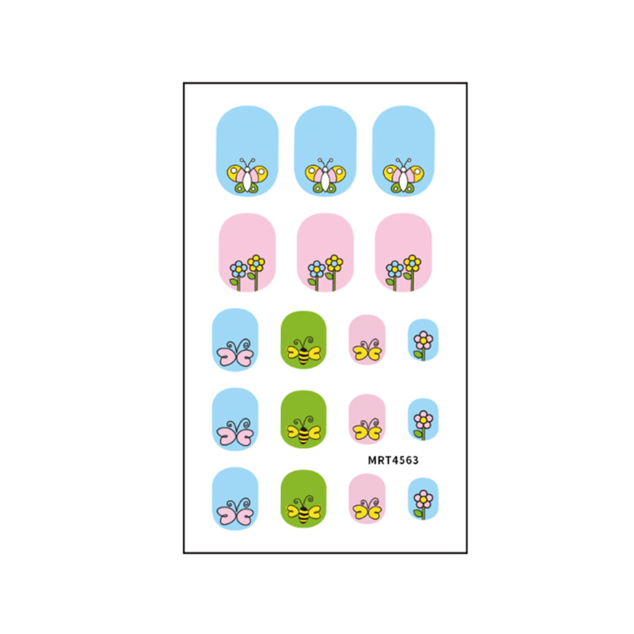 LASHIDOL 子供用ネイルシール キッズネイルステッカー｜簡単貼るだけ｜安心素材・爪にやさしい｜DIYネイル遊びに最適 - 画像 (4)