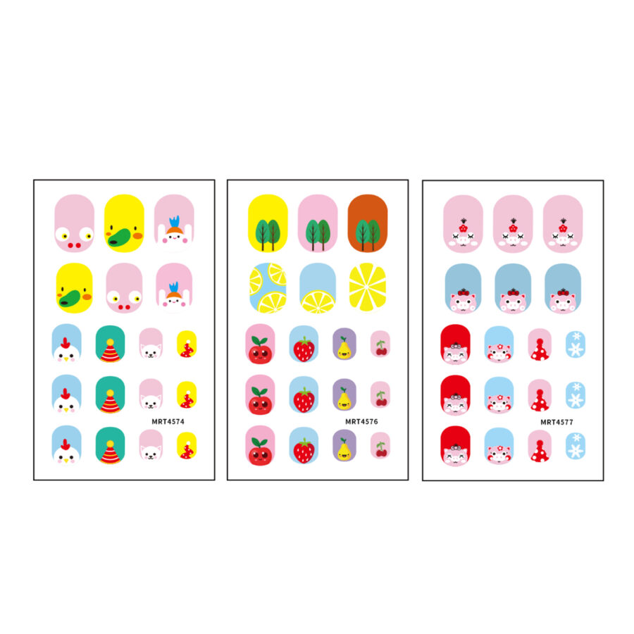 LASHIDOL 子供用ネイルシール キッズネイルステッカー｜簡単貼るだけ｜安心素材・爪にやさしい｜DIYネイル遊びに最適
