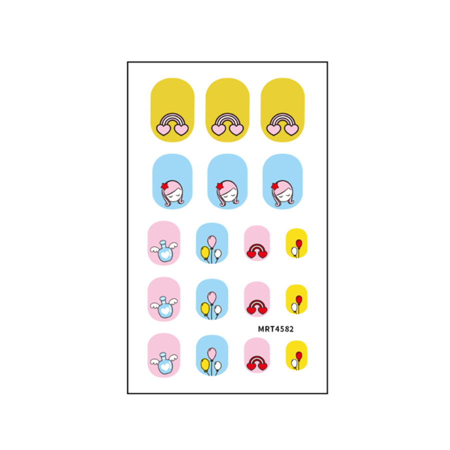 LASHIDOL 子供用ネイルシール キッズネイルステッカー｜簡単貼るだけ｜安心素材・爪にやさしい｜DIYネイル遊びに最適 - 画像 (3)