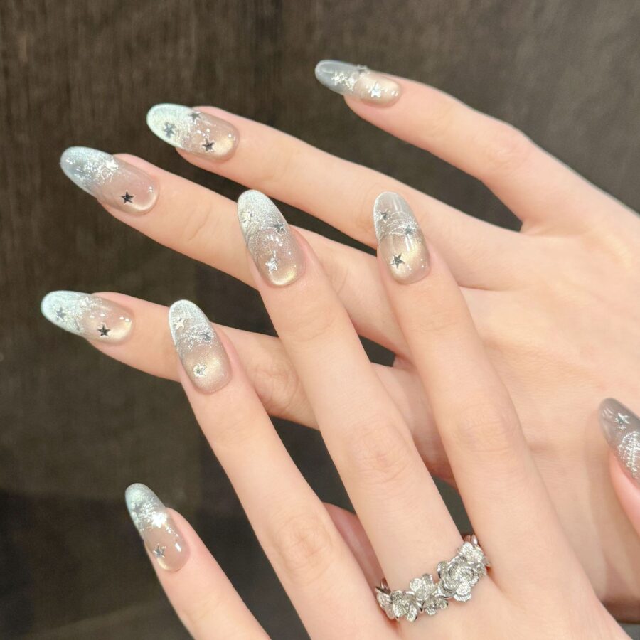 Lashidol ネイルチップ ハンドメイド 付け爪 10枚入 貼るだけ 簡単装着 自然なフィット感 大人可愛いデザイン - 画像 (2)