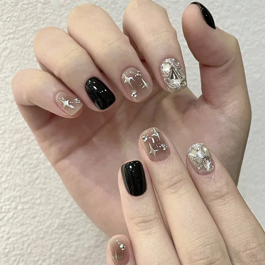 Lashidol ネイルチップ ハンドメイド 付け爪 10枚入 貼るだけ 簡単装着 自然なフィット感 大人可愛いデザイン