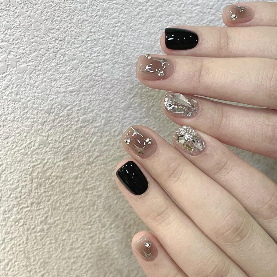 Lashidol ネイルチップ ハンドメイド 付け爪 10枚入 貼るだけ 簡単装着 自然なフィット感 大人可愛いデザイン - 画像 (2)
