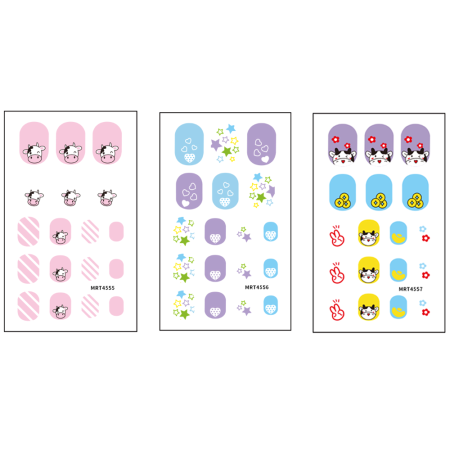 LASHIDOL 子供用ネイルシール キッズネイルステッカー｜簡単貼るだけ｜安心素材・爪にやさしい｜DIYネイル遊びに最適